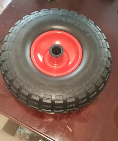 Small Size 10X3.50-4 Solid Rubber Wheel Made in China Pneumatic Tyre in New Used Condition Plastic PU Polyurethane Material