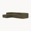 Tessuto Bouclé Verde Oliva