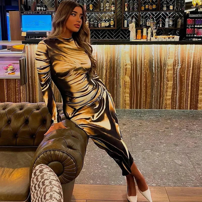 New Arrival Dresses Women's Fashion Print Long Dress Ladies Dress|  Alibaba.com
