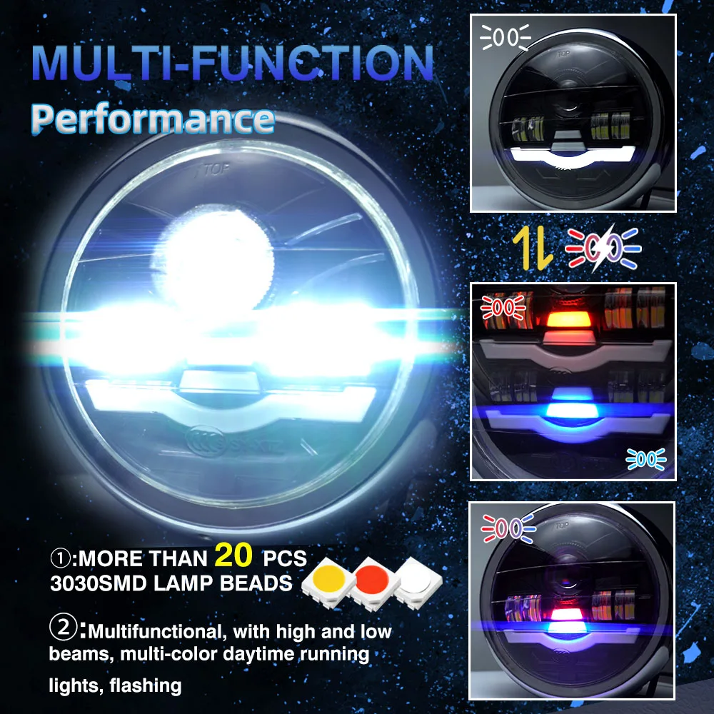 5.75 Inch Motorcycle Headlight Assembly with 6500K Color Temperature and Aviation Aluminum Parts for Long Lifespan