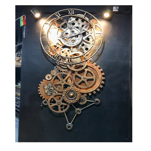 Gemelli con movimento dell'orologio Steampunk - Design con ingranaggi Gemelli con movimento dell'orologio Steampunk - Design con ingranaggi