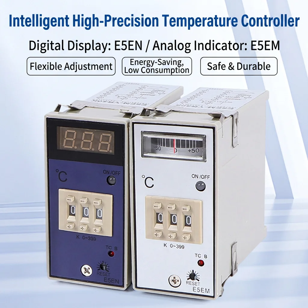 XRKC E5EN Dial Adjustment Digital Temperature Controller E5EM 0-399℃ Pointer Thermostat ODM/OEM Industrial Instrument