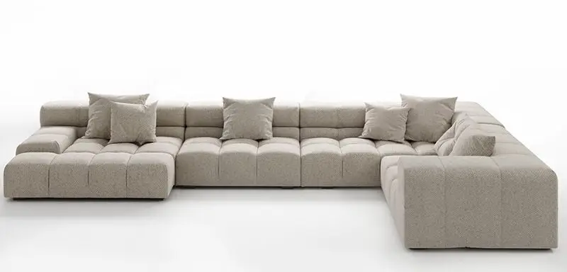 High End Rice White Sofa Set