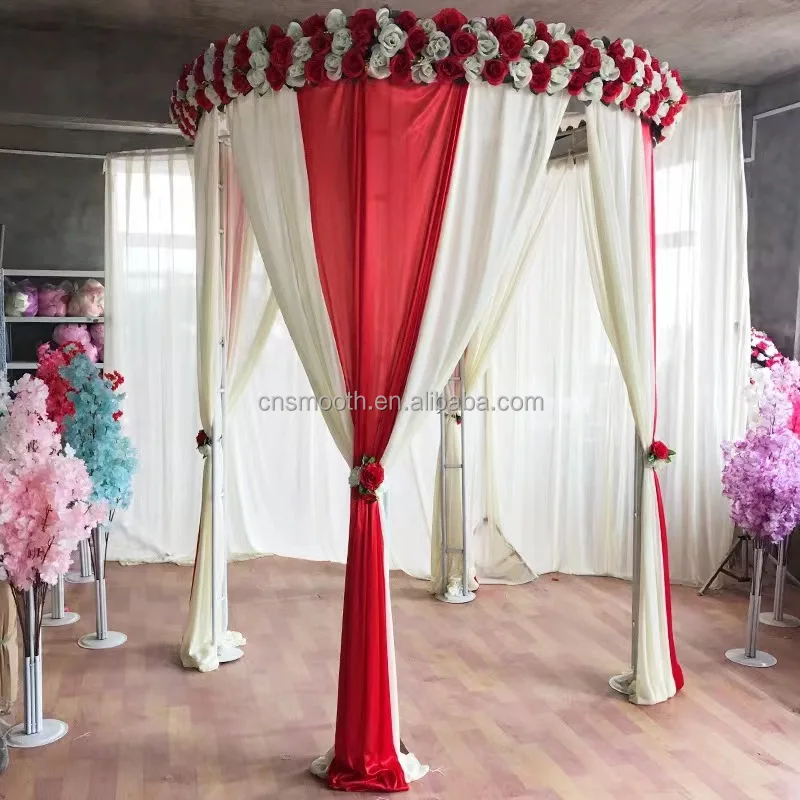 Easy to Install Square and Circle Curtain Wedding Backdrop Stand for Birthday Party