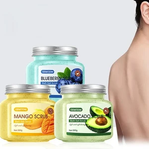 350g Avocado & Fruit Bath Salt Scrub Natural Body Scrub for Deep Cleansing Exfoliating Nourishing Skin Care Whitening