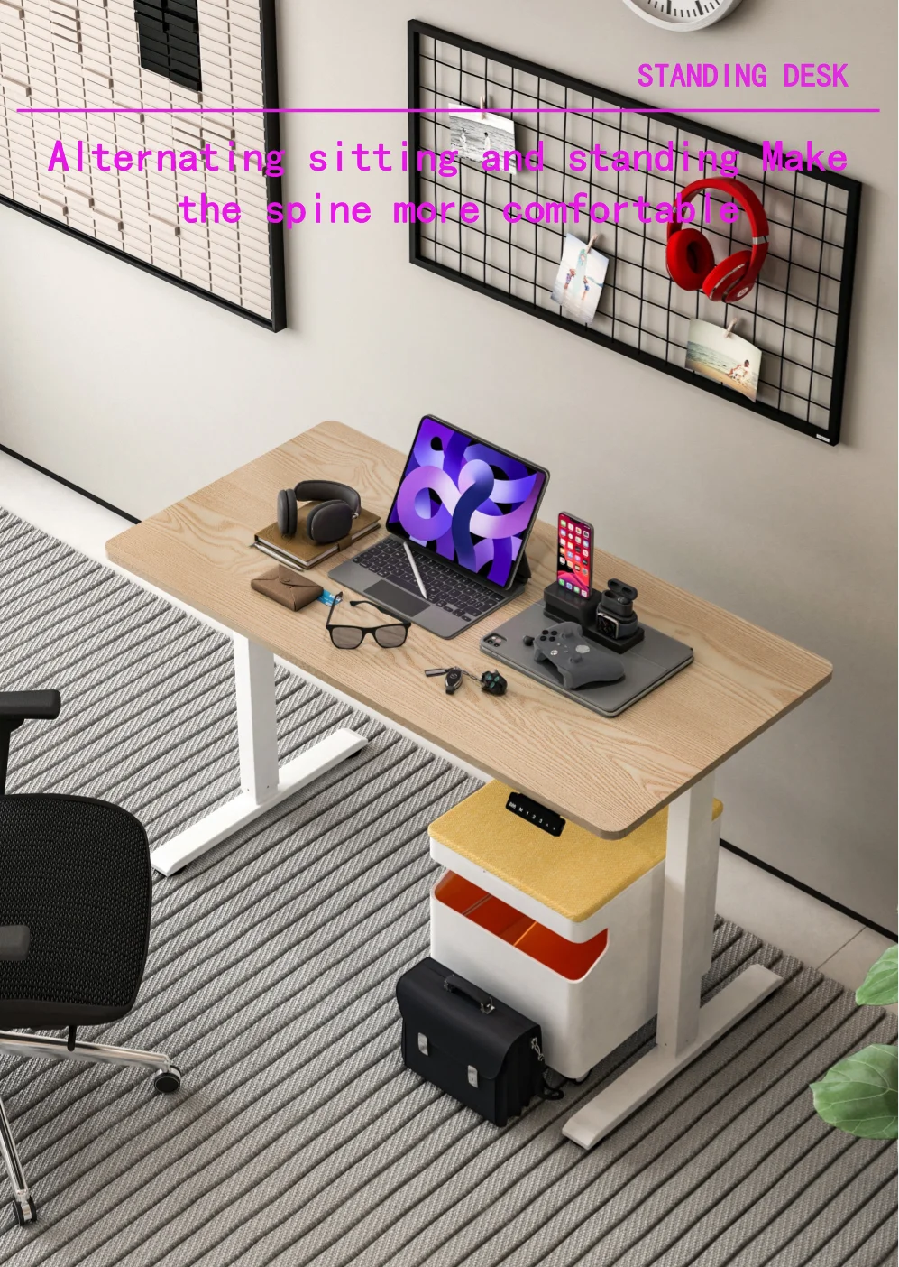 Contuo CTT-D08-R03 - Ergonomic Adjustable Height Desk
