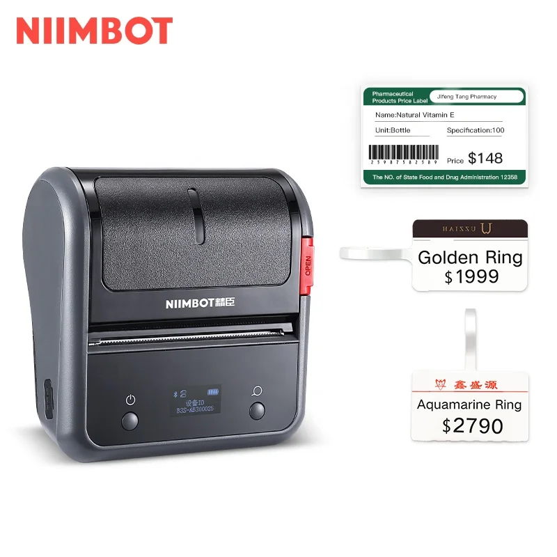 Alibaba.com: Niimbot B3S 75mm smart thermal mini label printer for food ...