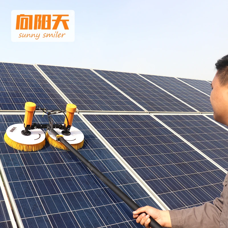 Solar Cleaning Double Disc Brushes Solar Panel Cleaning Equipment 3.5  Meters Length with Lithium Battery - China Solar Panel Cleaner Brush, Solar  Panel Cleaning Brush