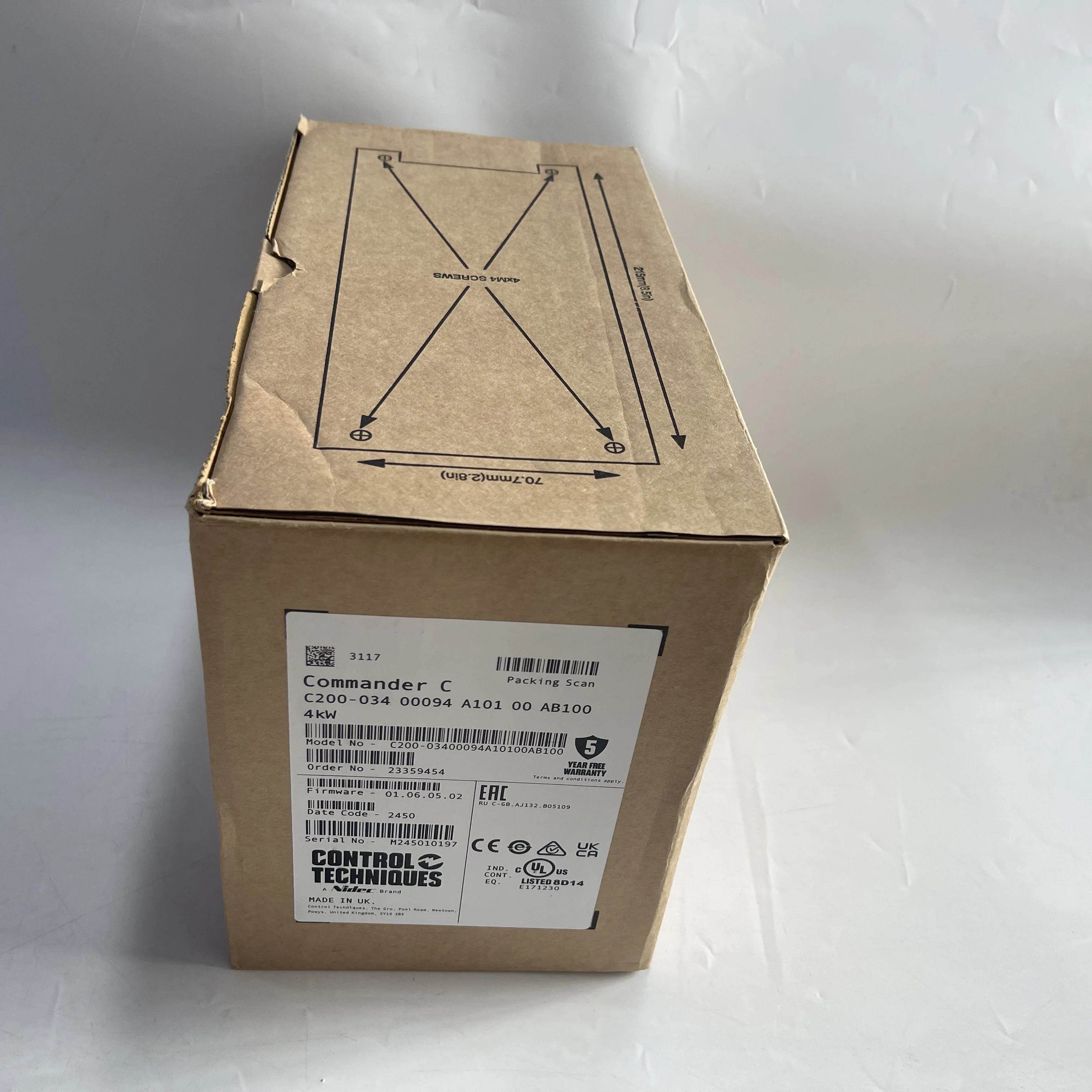 Control Techniques AC Drive Commander C C200-03400094 A101 00 AB100 Control Techniques AC Drive Commander C C200-03400094 A101 00 AB100