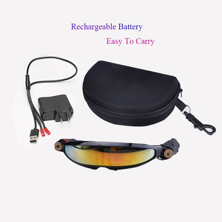 Rechargeable LED Laser Glasses Red Light DJ Club Party Dance Accessories Luminescent Sunglasses Multi Beams Led Clothes Laser