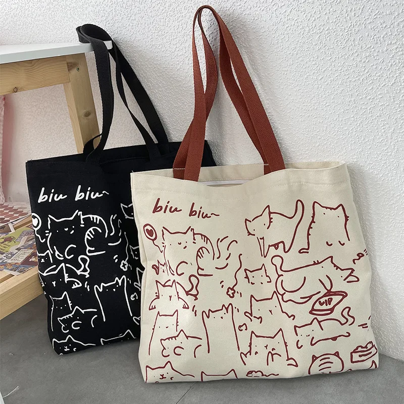 Wholesales 100pcs/Lot Low MOQ Custom Logo Printed Reusable Kakhi Cotton  Canvas Tote Bag for Give Away Travel Shopping Gift - AliExpress