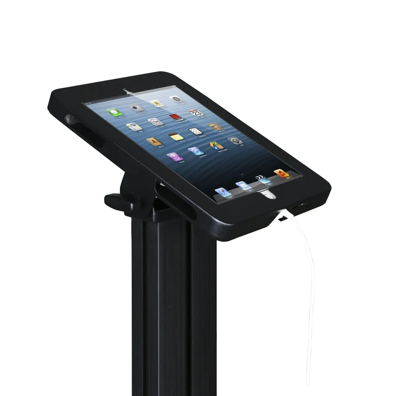 Adjustable Aluminum Tablet Floor Stand Holder 360 Degree Rotating