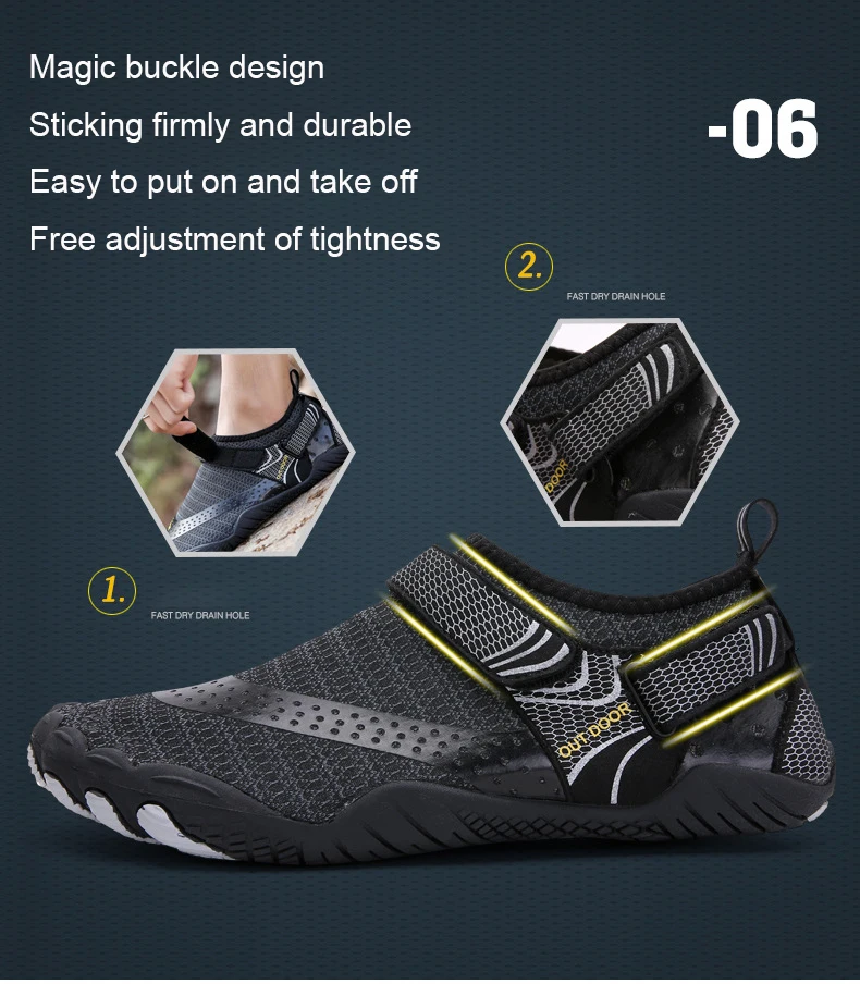 Anti Slip 5 Fingers Seaside Ocean River Kayaking Creek Shoes Quick Dry Barefoot Wading Swim Water Sport Beach Aqua Shoes