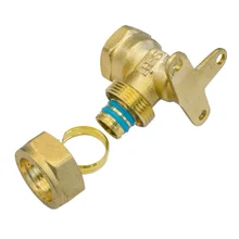 Forged Brass Wallplate Elbow Compression Fittings