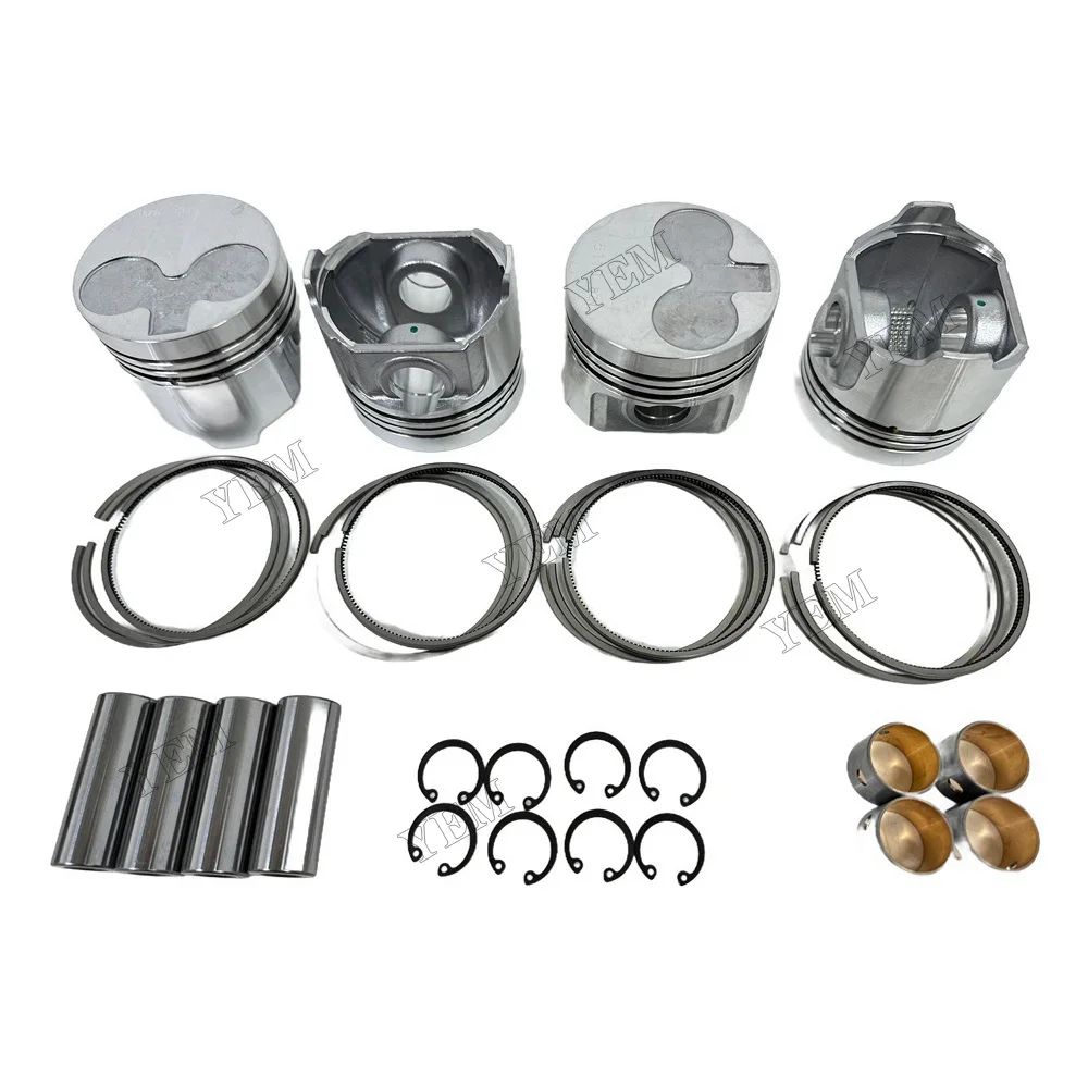 Cylinder Pistons and Piston Rings Set Compatible for Perkins 404C-15 Engine Parts Best Quality 4