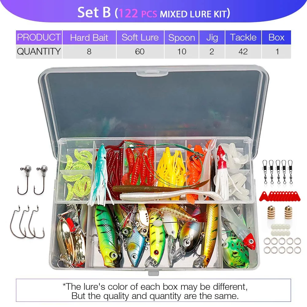 wholesale fishing lures kit with plastic