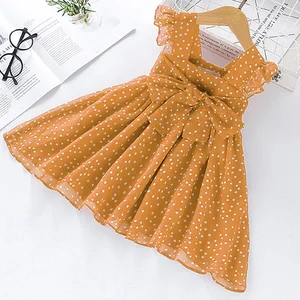2021 Baby Girls Clothes Flying Sleeve Color Dots Jumpsuit Clothes Princess Dress Fashion Newborn Kids Summer Outfits