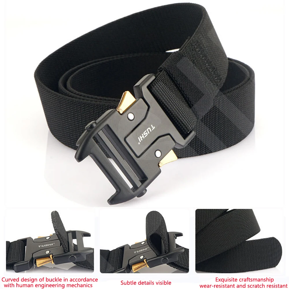 Tushi Wholesale New Men's Elapid Nylon Belt Canvas Fabric Tactical Belt ...