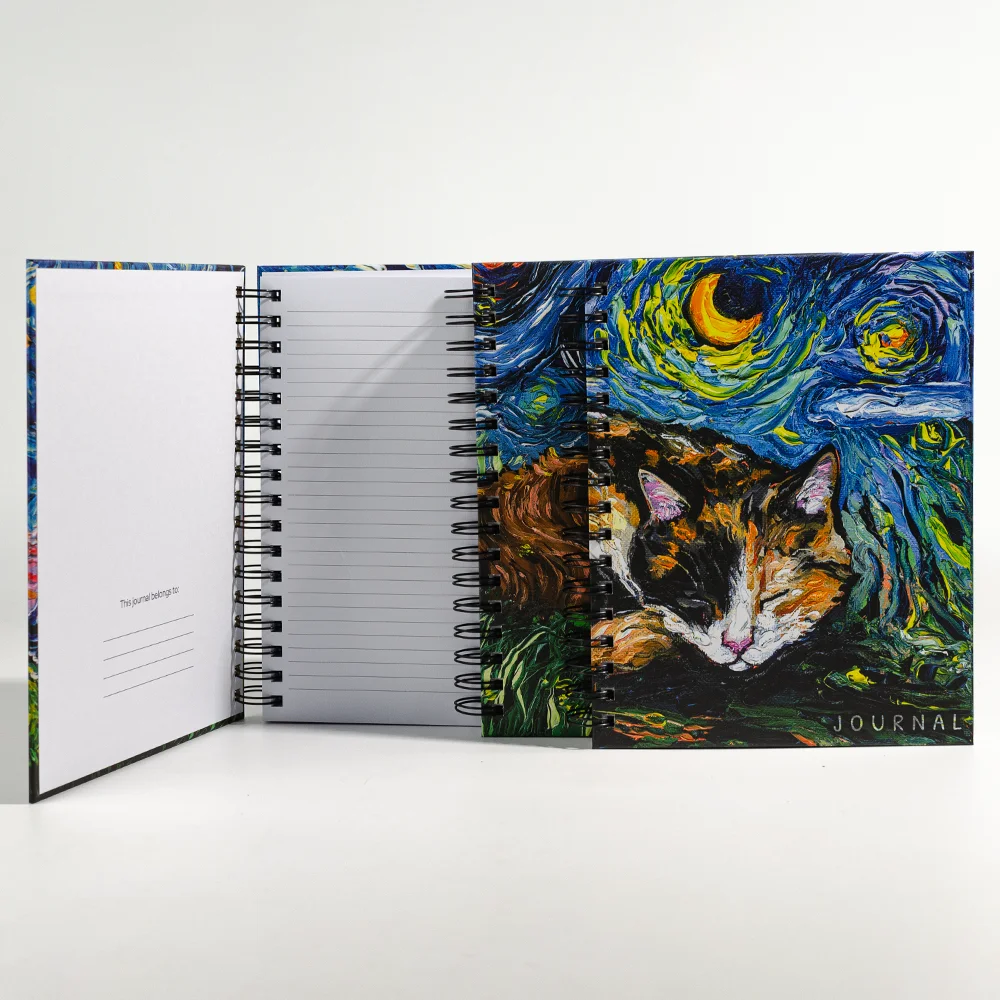 Wholesale Private  Personalized Pocket Notebook with logo A5 B5 Custom  Hardcover  Spiral Notebook