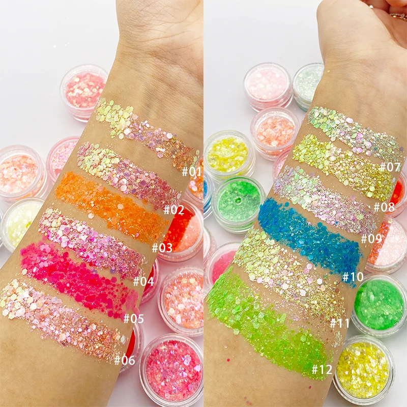 Wholesale Free Sample Ready To Ship Glitter Gel Eye Shadow Non Toxic