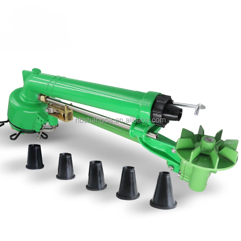 China Cheap Price Green Color Strong Metal Big Rain Gun Sprinkler For Farmland Irrigation System