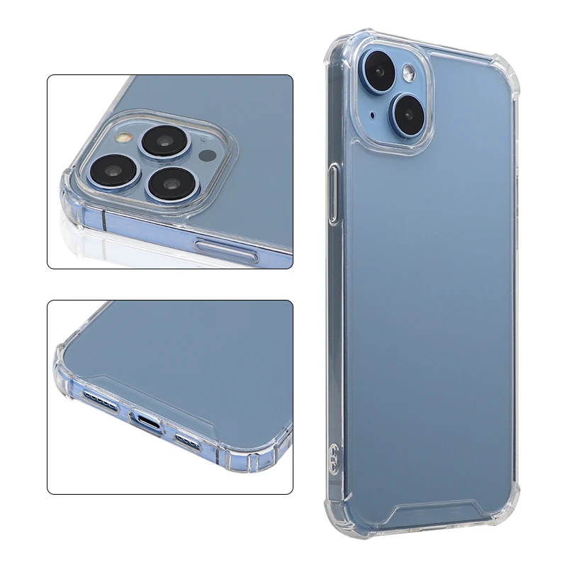 Anti Shock Good Quality Soft 1.0mm Clear Acrylic Transparent TPU Phone Case for IPhone/Samsung/Huawei/Xiaomi