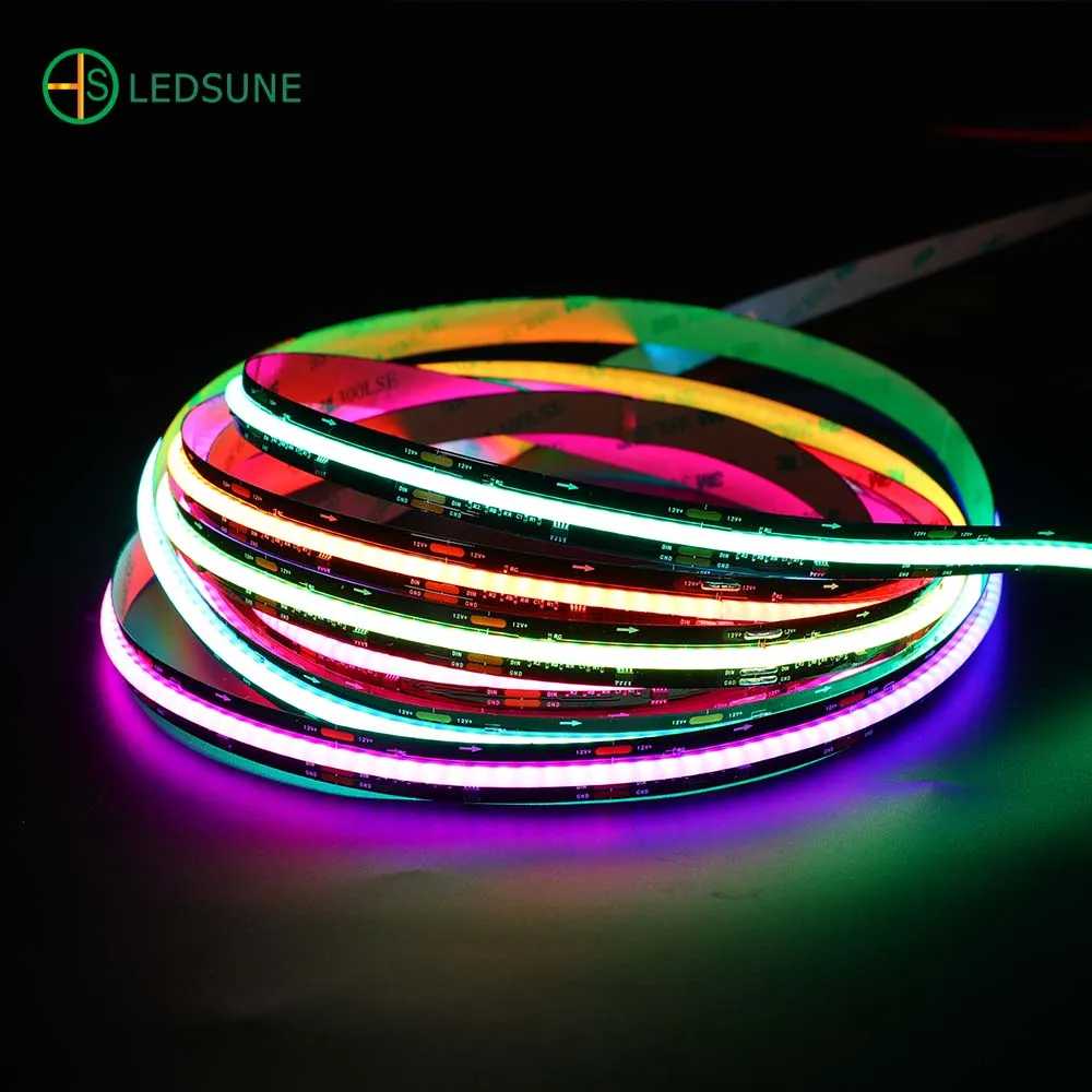 Music Sync Chasing Running 720led RGBIC COB LED Tape 12v 24v APP Control Smart RGB COB LED Strip Light for Home Room Decor