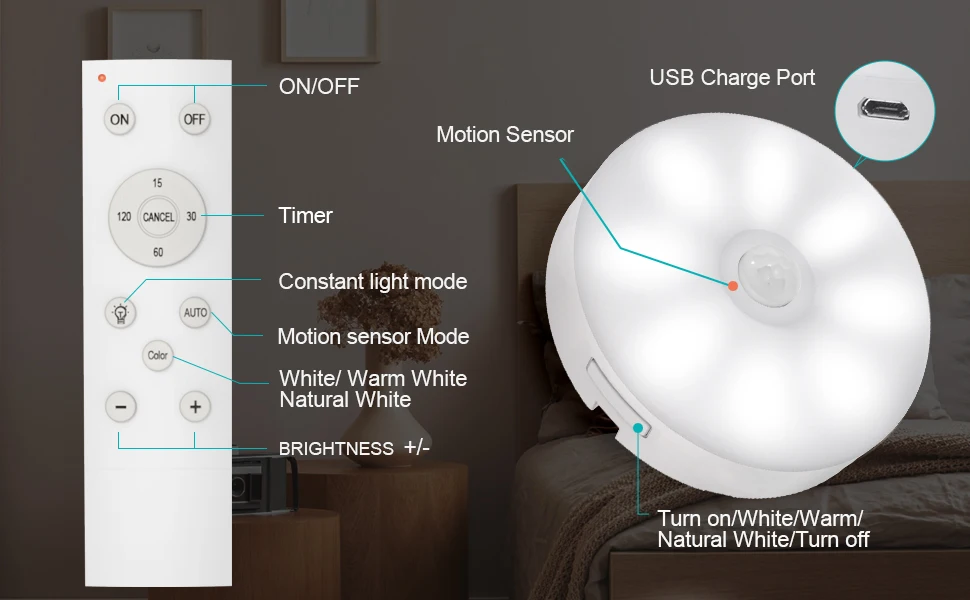 product remote under cabinet lights wireless usb rechargeable under cabinet lightning motion sensor led closet lights-38