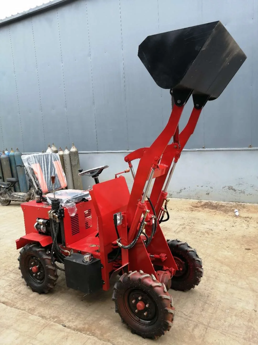 Small Mini Front Electric Skid Steer Wheel Loader Backhoe load Canada Tractor With Front Loader