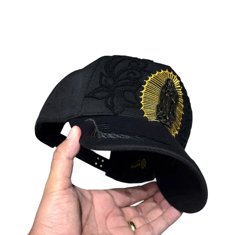 Trendy Faith-Based Design Guadalupe Virgin Mary Baseball Cap Casquette Gertrude Black Adjustable Sport Hats Daily Wear for Men