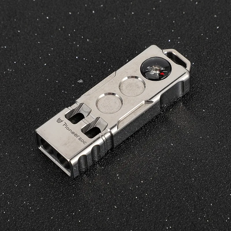 Original Factory Wholesale Outdoor Wilderness Adventure Aluminum Alloy Digital Survival Whistle 2-in-1 Compass Pocket