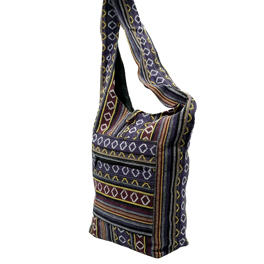 Source Custom Boho Hobo bag Cotton Side Shoulder Cross Body Sling