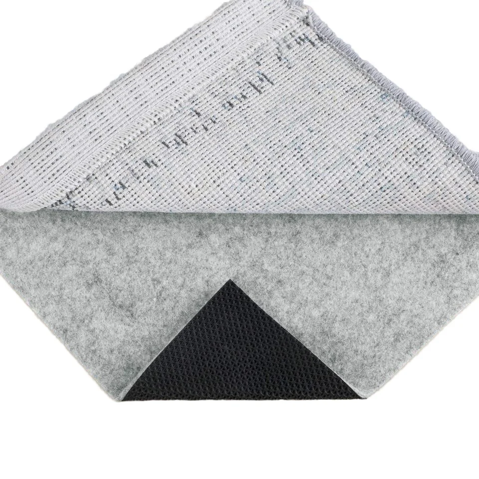 Reduces Noise Non Slip Double Layers Felt Rubber Backing Rug Pad Grip Cushion Area Carpet