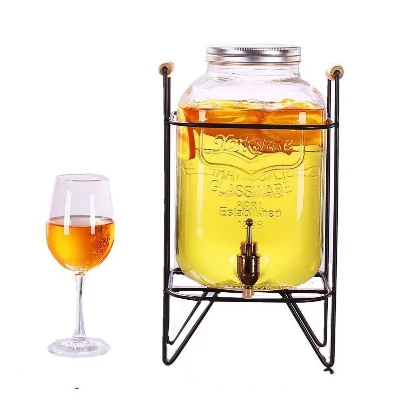 4L Glass Jar Dispenser with Faucet - Wholesale Available