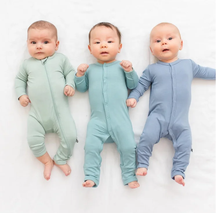 Hongbo бамбуковые вискозные детские пижамы из спандекса для малышей пижамы на молнии спереди для сна и сна детская одежда для сна комбинезон