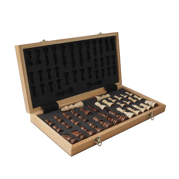Handmade Standard Wooden Chess Set with Board Classic Game for All Genders for Children and Adults