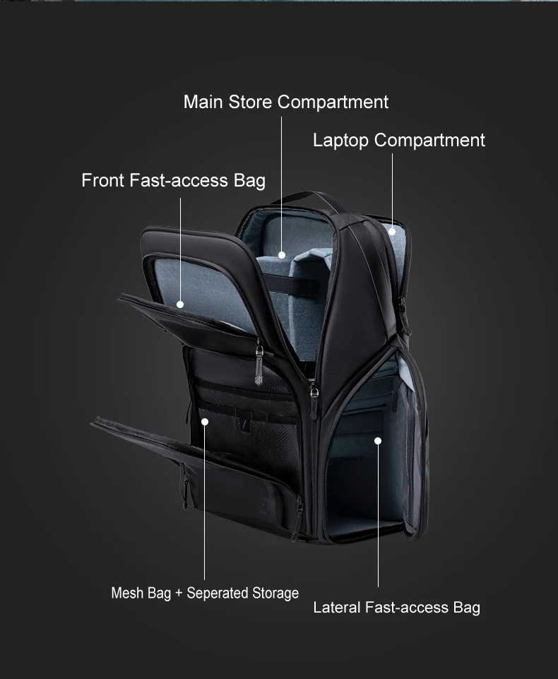 ARCTIC HUNTER Multifunction large capacity Smart Backpack For Business travel Mens Laptop Back pack Drone Camera bag mochila