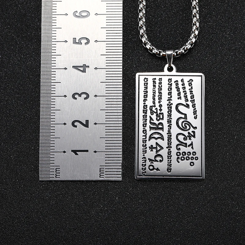 Myshape Talisman of Wealth Necklace Attracting Money 6th and 7th Books of Moses Chain Seal of Fortune Amulet Stainless Steel