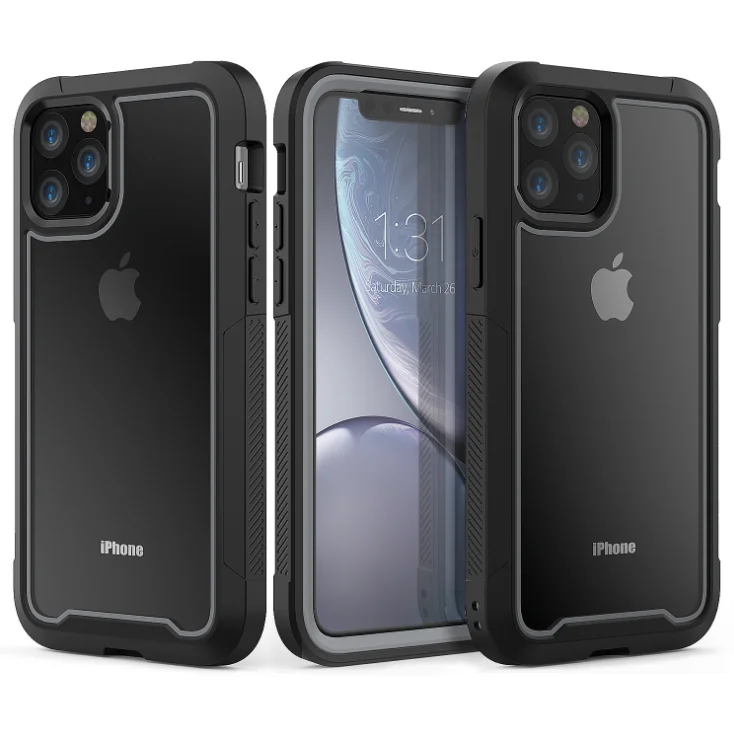 Capa Protetora Para Iphone 2 Em 1,Case Protetor,A Prova De  Choque,Silicone,Tpu,Camada Dupla,Para Celulares Iphone 11 - Buy Defensor À  Prova De Choque Caso De Telefone Transparente Para Iphone 11,2 Em 1 11