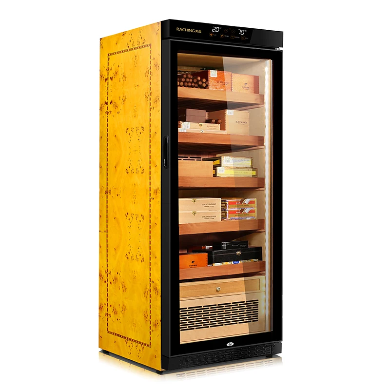 Новый точный Деревянный шкафчик для сигар с климатическим контролем, хьюмидор