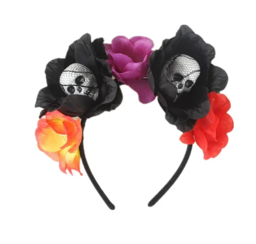 Halloween gifts flower skull headbands for Halloween party.png