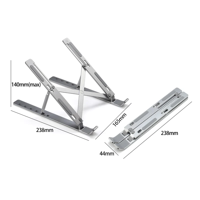 2020 Hot-selling Portable Aluminum Adjustable Angles Desk Foldable Laptop Stand