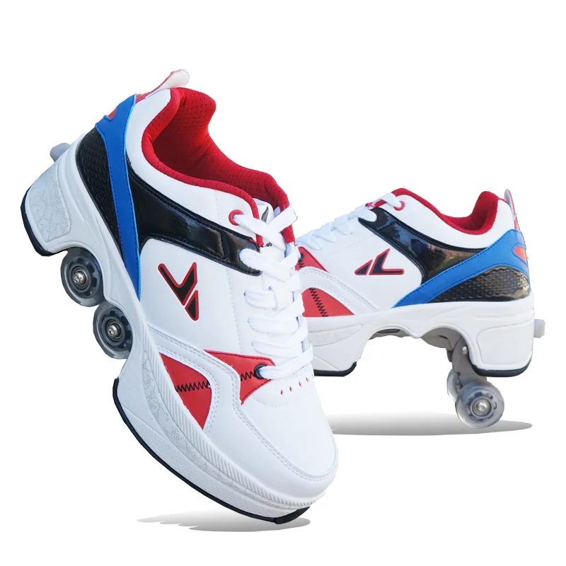 Wholesale Deformation Kids Retractable Roller Skate Shoes