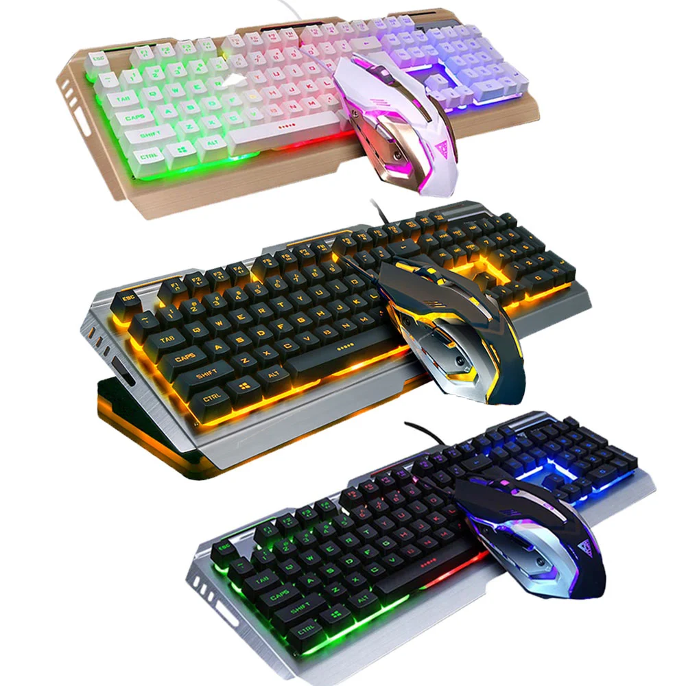 V1 Manipulator Keyboard and Mouse Set Notebook Desktop Wired Gaming Keyboard