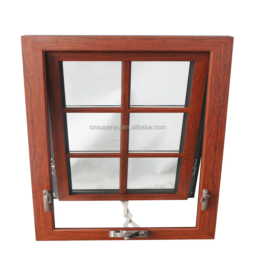 America Standard Double Tempered Glass Aluminum Awning window with NFRC certifications