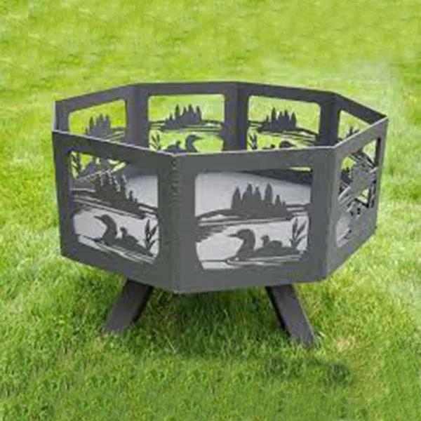 Laser Cut Custom  Decorative Modern Design Outdoor Warming  Fire Sphere Corten Steel Fire Pit