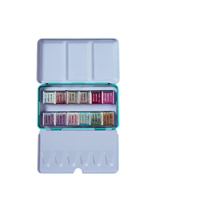 China Superior 12 Colors Pearl Series Glitter Water Color Paint Set ( 2.6g for Ages 3+ Art Painting on Canvas