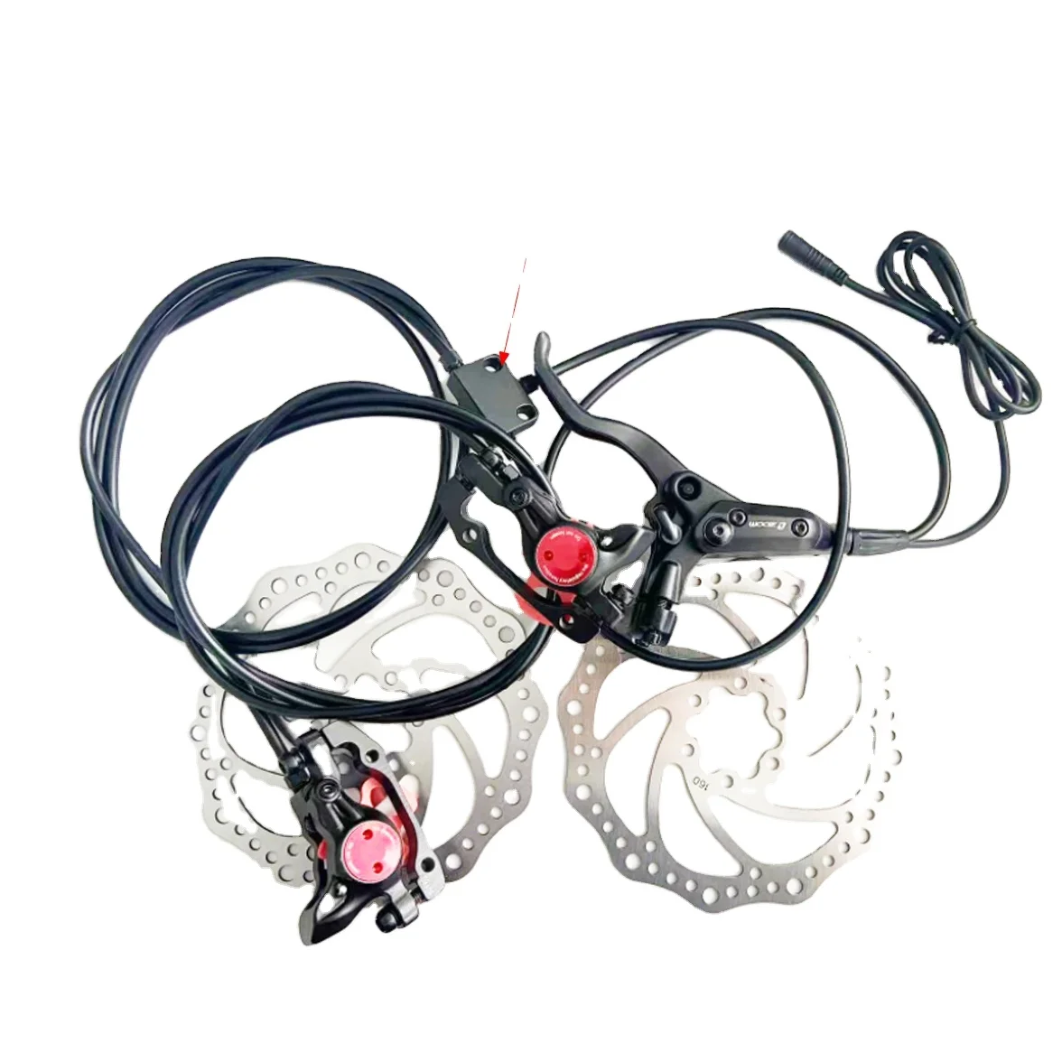 Горячая Распродажа фара для электровелосипеда в Близнецы суппорты тормозных колодок зум сплав Электрический скутер гидравлический тормоз