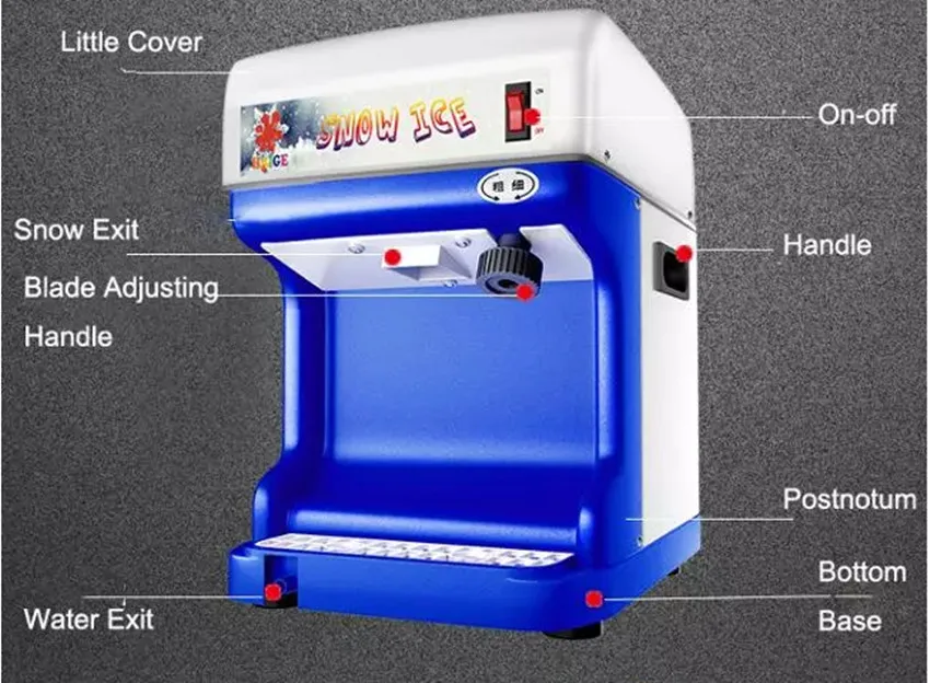 Mini ice crusher  shaved ice machine low price high capacity automatic ice shaver  Commercial Snowcone Machine details