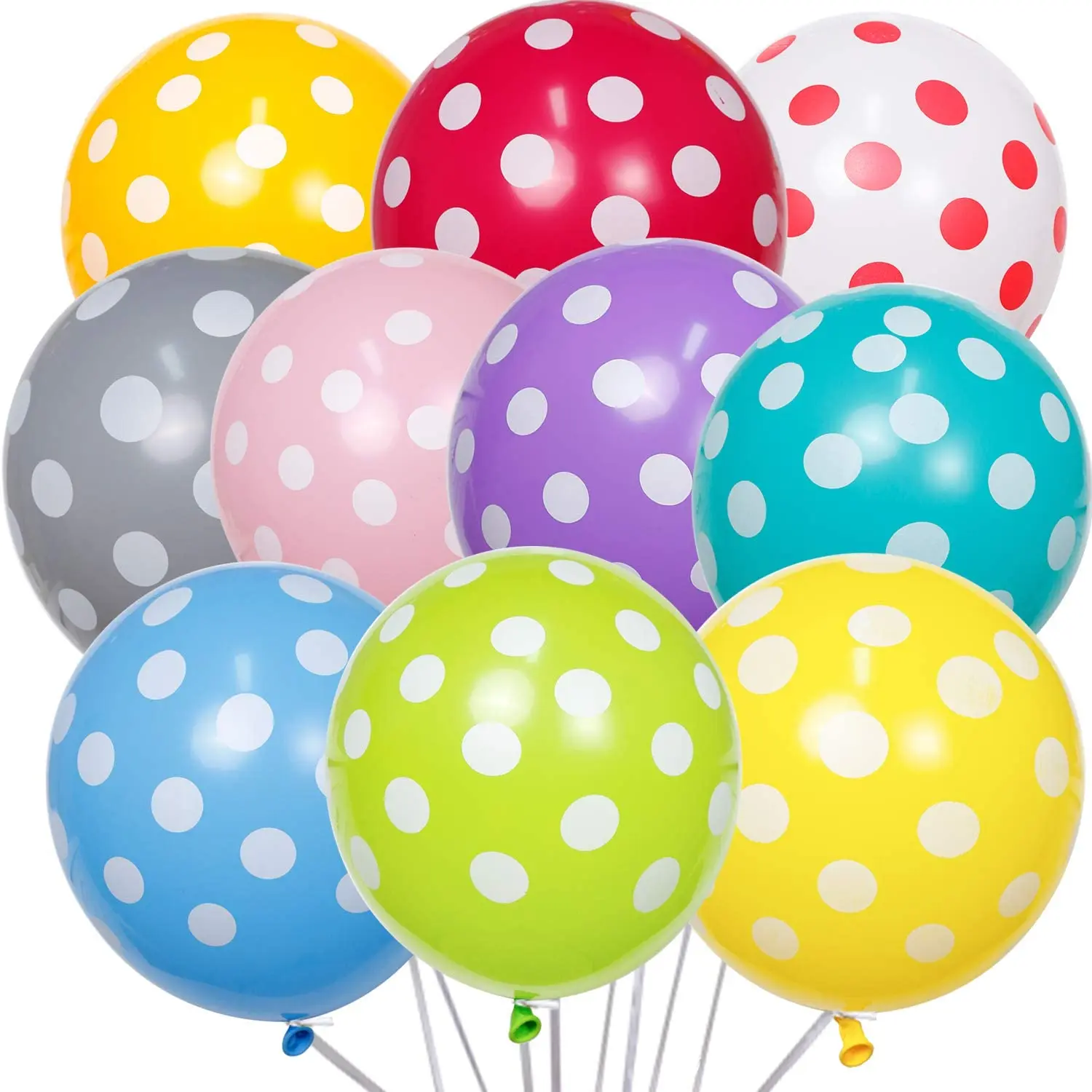 12Pcs Mixed Color Latex Ballon Punch BALLONS Fête D'anniversaire Favors
